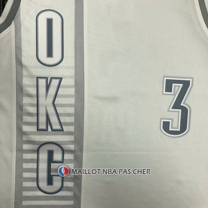Maillot Oklahoma City Thunder Chris Paul NO 3 Ville 2021-22 Blanc